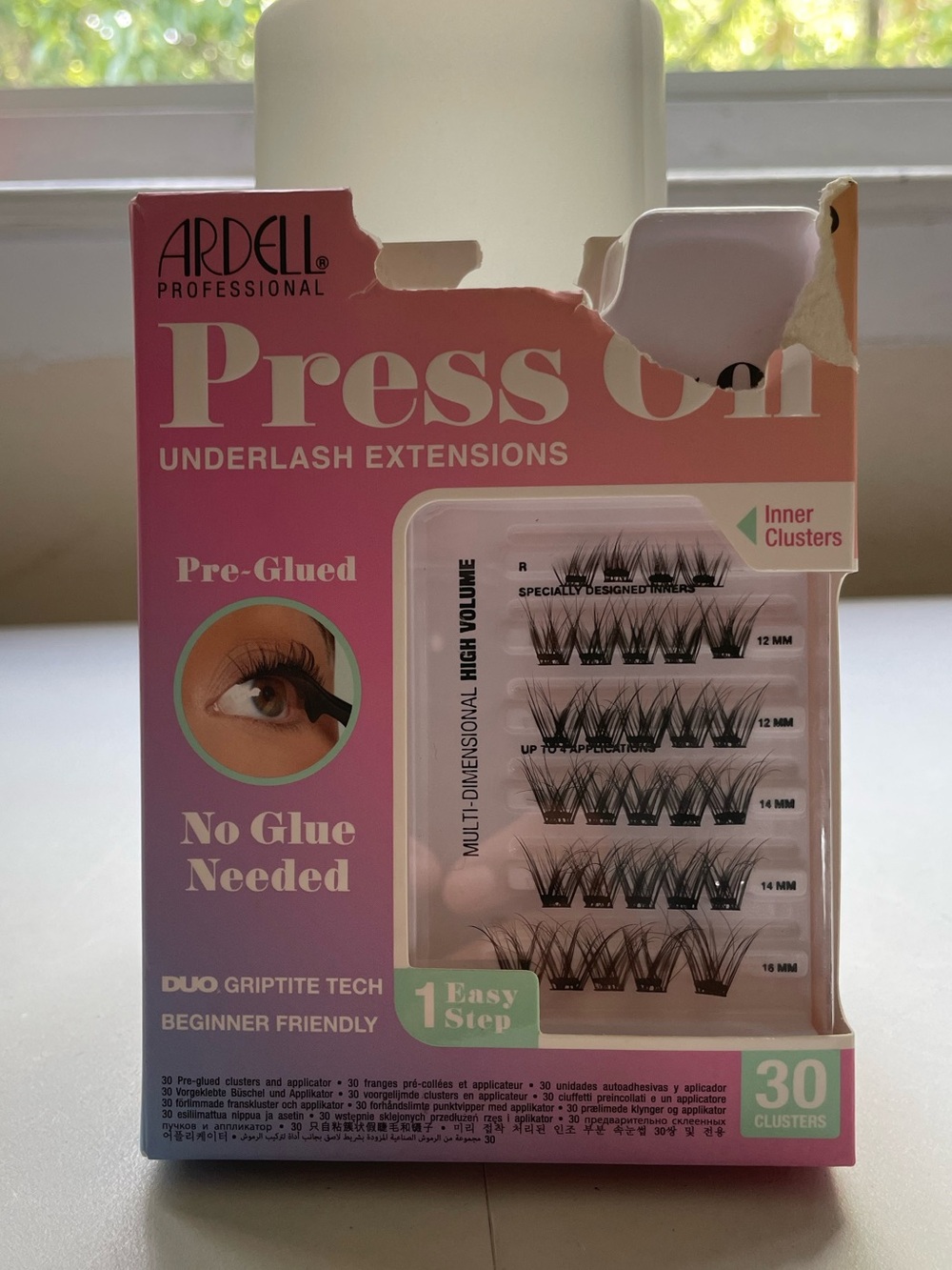 Ardell Press On Faux Mink Underlash Extensions - Pink Purple Gradient Pack